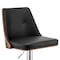 Armen Living Jacob Adjustable Swivel Black Faux Leather and Walnut Wood Bar Stool with Chrome Base LCJBBAWABL - alternate 10